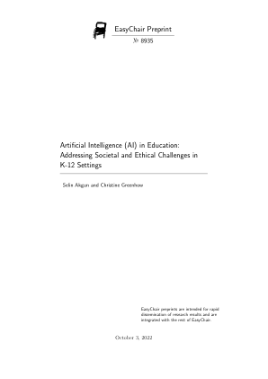 教育中的人工智能 (AI)：解决 K-12 环境中的社会和道德挑战